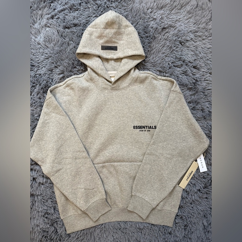 Essentials Fear of God Dark Oatmeal Hoodie